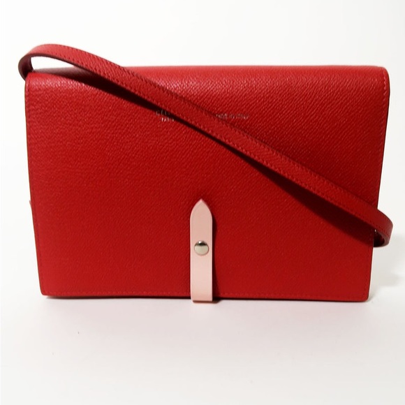 Céline Red Blush Pink Calfskin Wallet Strap Crossbody Multi-Functional Pockets - Picture 8 of 8
